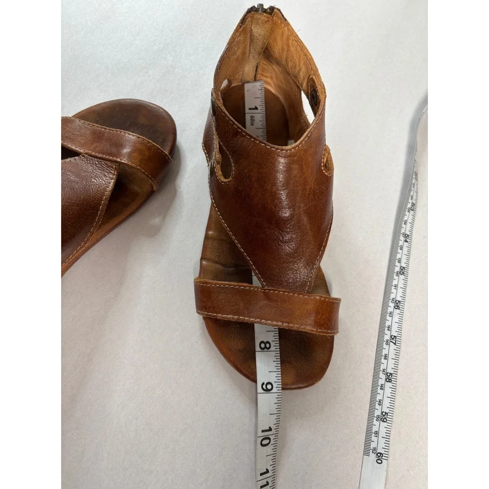Bed Stu Womens Brown Soto Leather Sandals Size 6 Boho Gladiator Rustic Flats - Picture 7 of 12